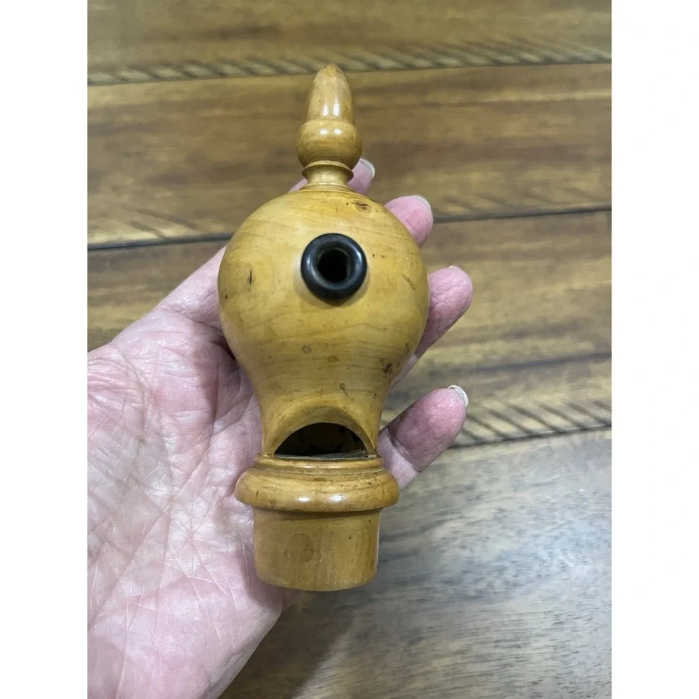 Turned Boxwood Bird‎ Call Song Whistle Lure Treen Antique